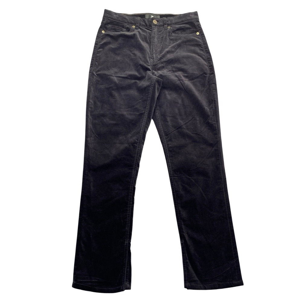 Banana Republic Black Slim Velvet Stiletto Jean Split Hem‎ Sz 28P Boho Festive